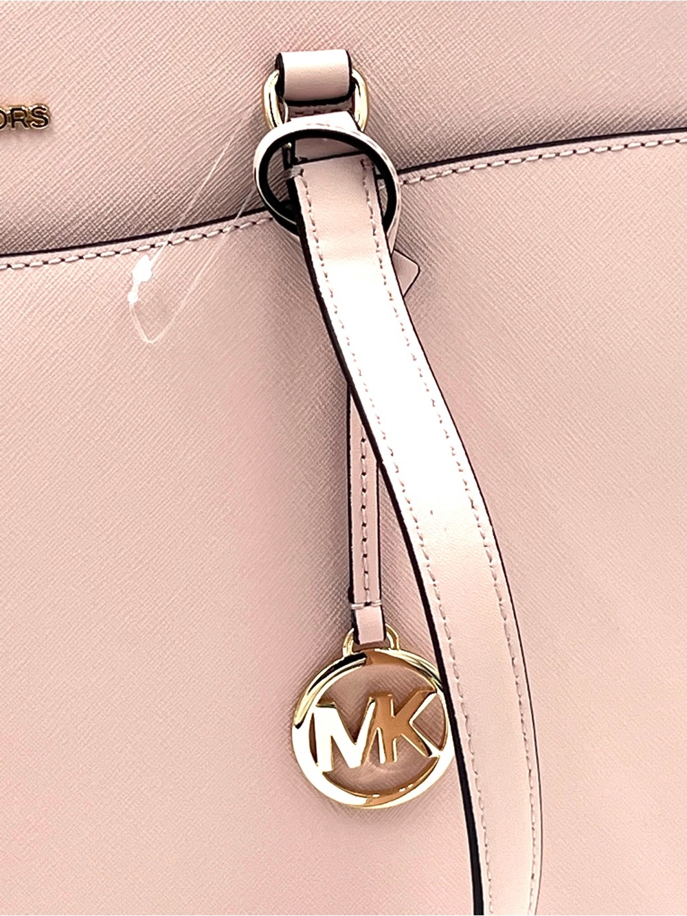 NWT Michael Kors Jet Set Travel Large Saffiano Leather Tech Pocket Tote Bag Pink - Picture 2 of 12